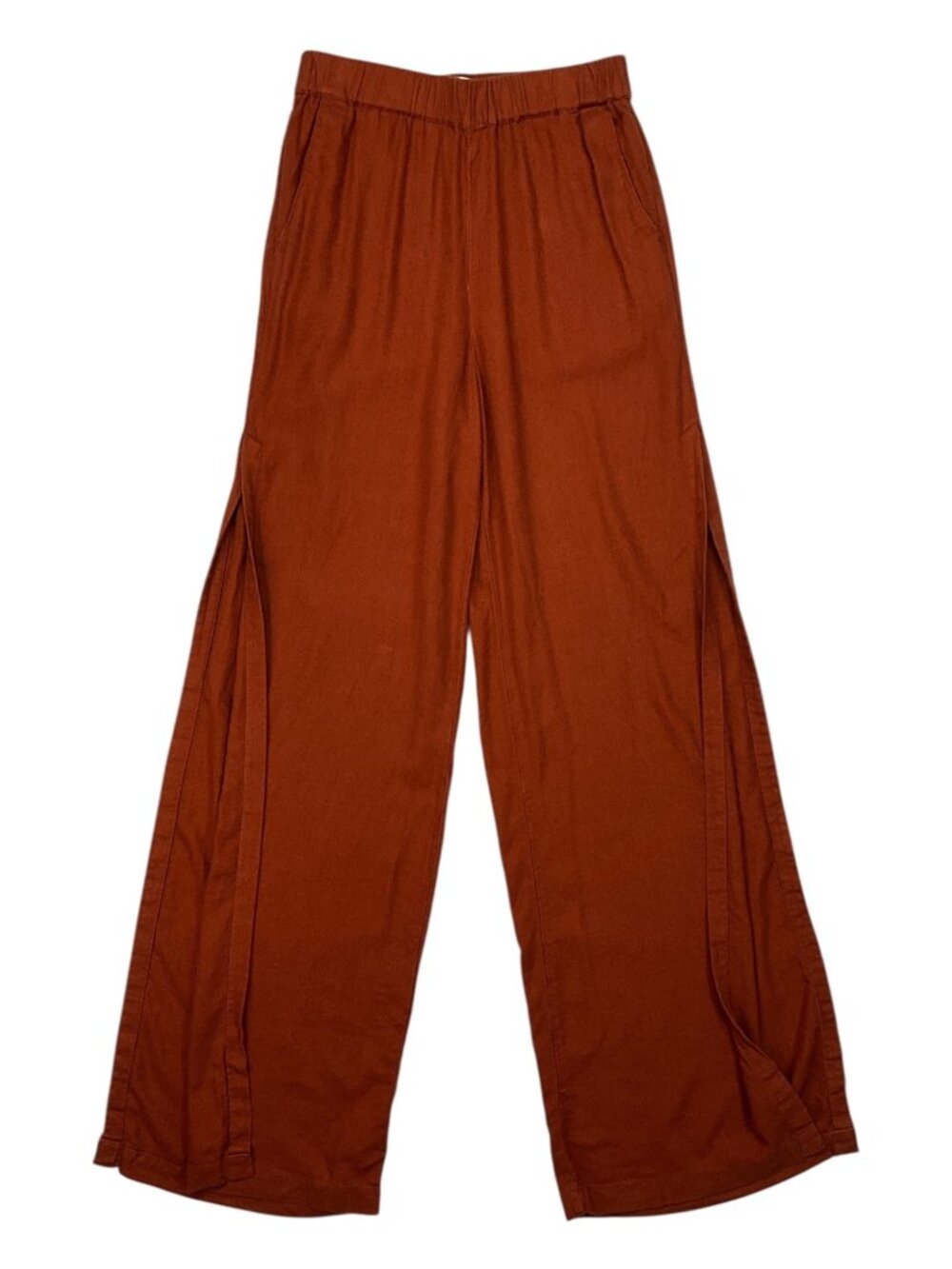 Abercrombie and Fitch Linen Split Wide Leg Pant SL Small Long